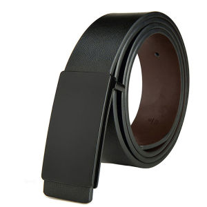 Mens Leather Belt Genuine Leather Belt Smooth Buckle Business Youth Belt Mens Korean Hipster Casual All-Matching New