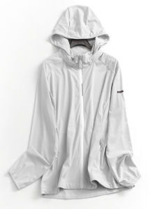 เสื้อคลุมกันแดดแขนยาวแบบมีซิปสำหรับคู่รัก ผ้าตาข่ายระบายอากาศได้ดี ป้องกันรังสียูวี ผ้าคลุมกันแดด ฤดูใบไม้ผลิและฤดูใบไม้ร่วง