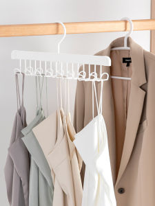 Space Saving Plastic Clothes Hanger Multi Hook for Underwear And Shirt Storage Organizer Wave Form Design Home Use Hanger