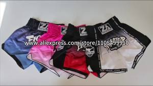 Muay Thai Shorts Embroidered Satin Thai Boxing Shorts Mesh Panel Men Women Kid Martial Arts MMA Kickboxing Combat Training Pants