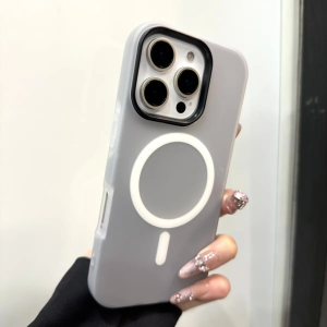 2IN1 Luxury Candy Magsafe Wireless Charge Matte Phone Case For iPhone 11 12 13 14 15 16 Pro Max Plus Magnetic Bumper Cases Cover