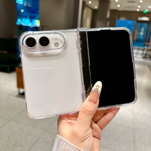 szhaiyu | Transparent Phone Case For iPhone Duo iPhone 18 Fold Plastic Fold Shockproof Spring Hinge Protection Hard Back Cover Funda