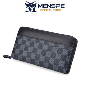 MENSPE Mens Long Wallet Soft PU Wallet Multi-Functional Wallet Retro Pattern Large Capacity Purse Multi-Card Position ID Credit Cards Holders Coin Bag Phone Bag Business Wallets Long Zipper Wallet