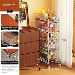 Attractive Wooden Snack Storage Trolley