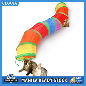 Foldable Pet Rainbow Tunnel Toy Pet Drilling Channel Dog Cat Rabbit Indoor Chasing Entertainment Toys Cat Practical Funny Chasing Toy Cat Cave Education Interactive Indoor Outdoor Toy Cat Cave Pet Supplies S-Shape