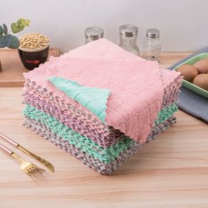 Home Use Dishcloth Kitchen Cleaning Multi-Function Absorbent Easy to Clean Microfiber Cloth for Washing Dishes And Cleaning