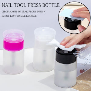 60ml Empty Pump Dispenser Liquid UV Gel Polish Nail Art Polish Clean Acetone Bottle Polish Cleanser Remover Bottle