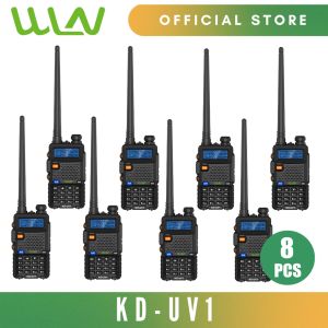 WLN KD-UV1 5W 199 Channel UHF 400-470MHz/ VHF136-174MHz Two-Way Walkie Talkie Radio -SET OF 8