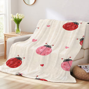 Beast Kingdom | Ladybugs Warm And Soft Halloween And Christmas Sofa Decoration Gift With Flannel Blanket
