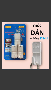Móc treo đồ siêu dính dán tường chịu lực HÒA HỢP 688 - dán tường sơn gạch men kính gỗ