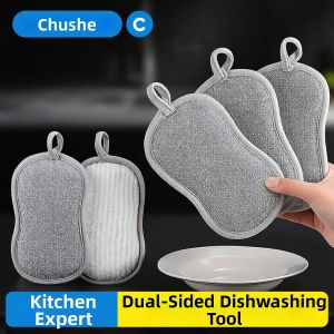 CHUSHE | Non-Oily Easy-Clean Double-Sided Thickened Kitchen Sponge