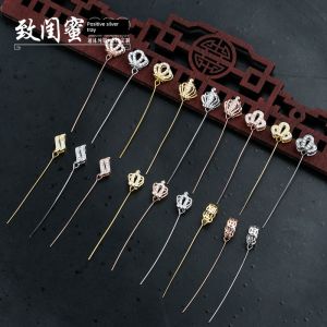 Plating Gold 925 Silver Clasp Corrective Beading Tip