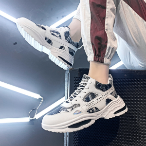 Korean Mens Casual Sneakers Shoes For Men Breathable Running Shoes Summer High-cut Rubber Sports Shoes Mens Shoes