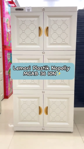 Napolly lemari mini cabinet 3susun 4susun putih