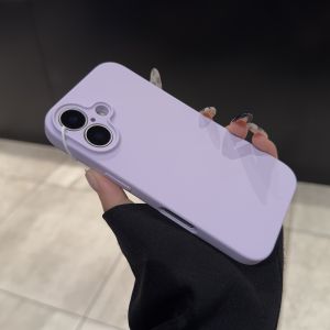CHUANGYIWEI | Elegant Purple Ins Wind Liquid Silicone Trendy Simple Fall Resistant Matte Finish Solid Color New Phone Case