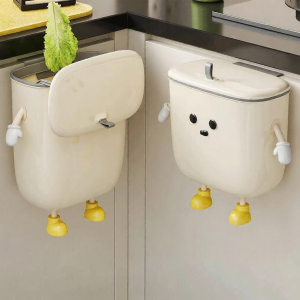 Wall-Mounted Trash Can with Lid For Home Use
