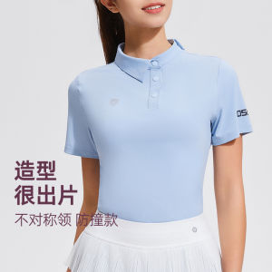 Casual Short Sleeve Polo Shirt Yoga Sports Running Outdoor Leisure Square Dance T-Shirt for Women Quick Dry Four Seasons Universal