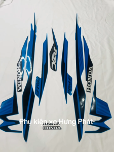 Bộ tem decal dán xe máy honda wave rsx đời 2020 2021 bánh mâm màu xanh dương zin thái siêu đẹp