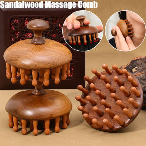 Body Anti Cellulite Brush Unblock Meridians and Collaterals Soothing Wooden Essential Oil Spa Air Cushion Massage Hair Comb Scalp Massage Brush Body Massager