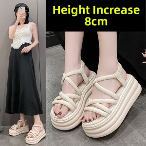 DINGMUYI | Thick-soled Slip-on Sandals