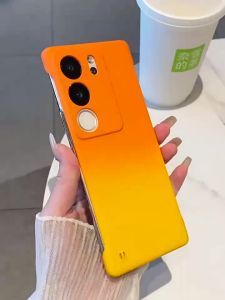 Vivo V40 V27 5G Case Vivo V40 Pro Hard Case Skin-like Gradient Two-tone Borderless Ultra-thin Phone Case