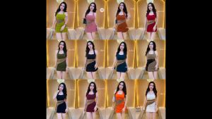 CC 19082 ชุดเซท เสื้อ+กางเกงสั้น ใส่เที่ยว ใส่ทำงาน (ฟรีไซส์ S/M อก 28-32 เอว26-28 สพ32-36)