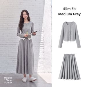 Semir | Loose Stylish Waist Stretch Two-piece Set Slimming