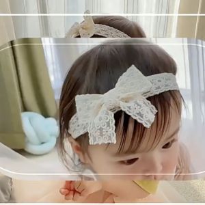 kyiibaby New headwear baby newborn bowknot lace pearl headband princess kybb158