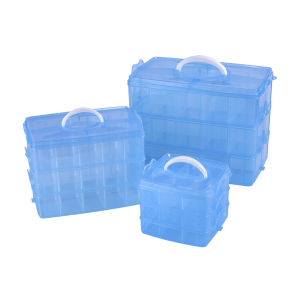 Large Multi-Layer Transparent Tape Storage Box Lego Blocks Toy Organizer Stamp Nail Polish Storage Case Plastic Household Organizer