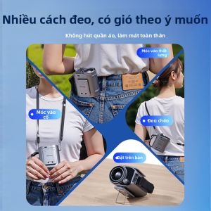 monqiqi | Quạt Mini Đeo Được Sạc USB