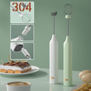 House Life Electric Wireless Manual Egg Beater 1200mAh USB Rechargeable Handheld Egg Cream Mixer 3 Gears for Stirring