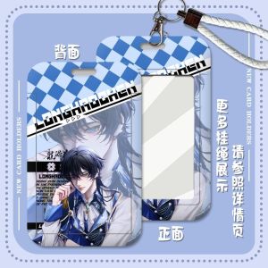 Lost Proof Student ID Card Holder Sliding Cover Campus Meal Card Lanyard School Badge Access Control Card Holder Customizable