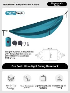 NatureHike | Ultra-light Anti-roll Over Outdoor Double Hammock Portable