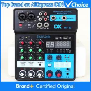 IRIN | IRIN 4-Channel Mixing Console IM-150 Professional Aux Paths Plus Effects Processor 4 Channel Mixing Console Mixer Broadcast