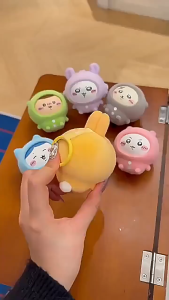 Aoduoyaya Selected Chiikawa Boneka Pajamas Change Face Chiikawa Boneka Box Figure Boneka Mini Kecil Dan Lucu