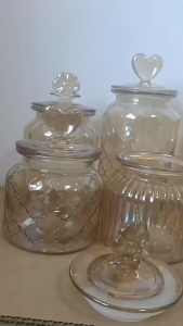 Sealed glass jar cookie food storage container spice bottle