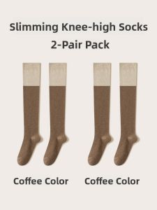 JINGCHI | Womens Over-Knee Long Tube Socks Pure Cotton Compression Leg Shaping Knee High Winter Warm Spring Autumn Cotton Pressure Socks