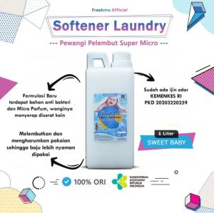 LazMall Softener Laundry RainSnow Premium Murah Wanginya Tahan Lama Pelembut dan Pewangi Pakaian Laundry Anti Apek