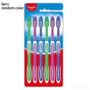 Colgate | Household Travel Toothbrush 6Pcs Colgate Medium & Hard Bristles Daily Deep Cleaning for Adults