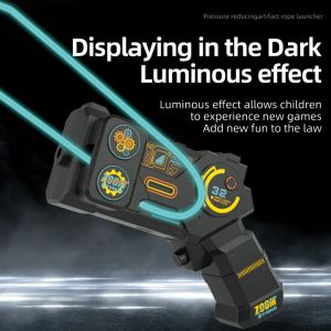 Handheld Electric Rope Launcher Fidget Toy - Adjustable Rope Charging Thruster Ideal Gift for Boys & Girls