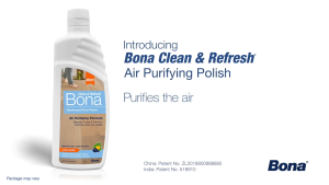 Bona Air Purifying Low Gloss Hardwood Floor Polish with Free Microfiber Applicator Pad