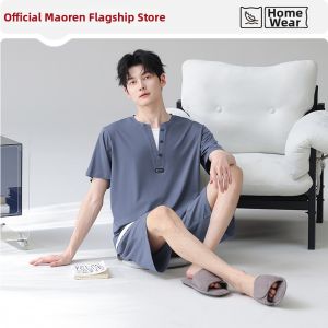 MiiOW | Thin Summer Mens Sleepwear Short Sleeve & Shorts Set
