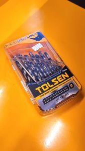 Tolsen 19pcs Industrial Black and Gold HSS Drill Bit Set (1.0-10.0MM) Fractional Straight Shank 75086