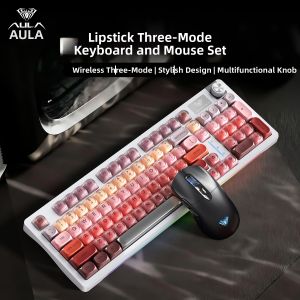 AULA | Womens Aesthetic Bluetooth Wireless Mechanical Keyboard Mouse Set S98