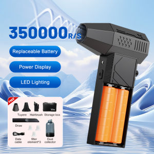 Strong Air Blower 350000RPM Brushless Turbo Jet Blower Vacuum Replaceable Battery Turbo Fan Jet With Led Lighting Dust Removal