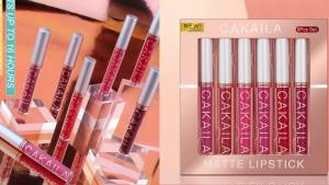 Bộ Son Lì 6 Màu CAKAILA Chất Lì Mịn Như Nhung Lâu Trôi Chống Nước Không Dính Cốc Combo Son Bóng Trang Điểm Nữ