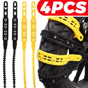 4PCS Car Tire Chains Winter Snow Anti-Skid Tyre Cable Ties Auto Outdoor Snow Tire Tyre Anti Skid Chain Emergency Accessories