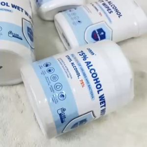 75% Alcohol Tong Tisu Alcohol Wet Tissue Botol Tisu Basah Akohol Lap Basah Anti Kuman 桶装湿纸巾 消毒湿纸巾