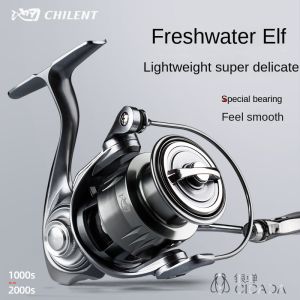 CHILENT CICADA1000 Spinning Reel Ultralight Carbon Fiber Body Screw Handle Waterproof Saltwater Freshwater Fishing Lake Stream