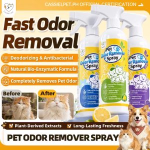 Cassiel Pet Odor Remover Spray With Bio Enzyme Deodorizer For Antibacterial Cleaning For Dog & Cat